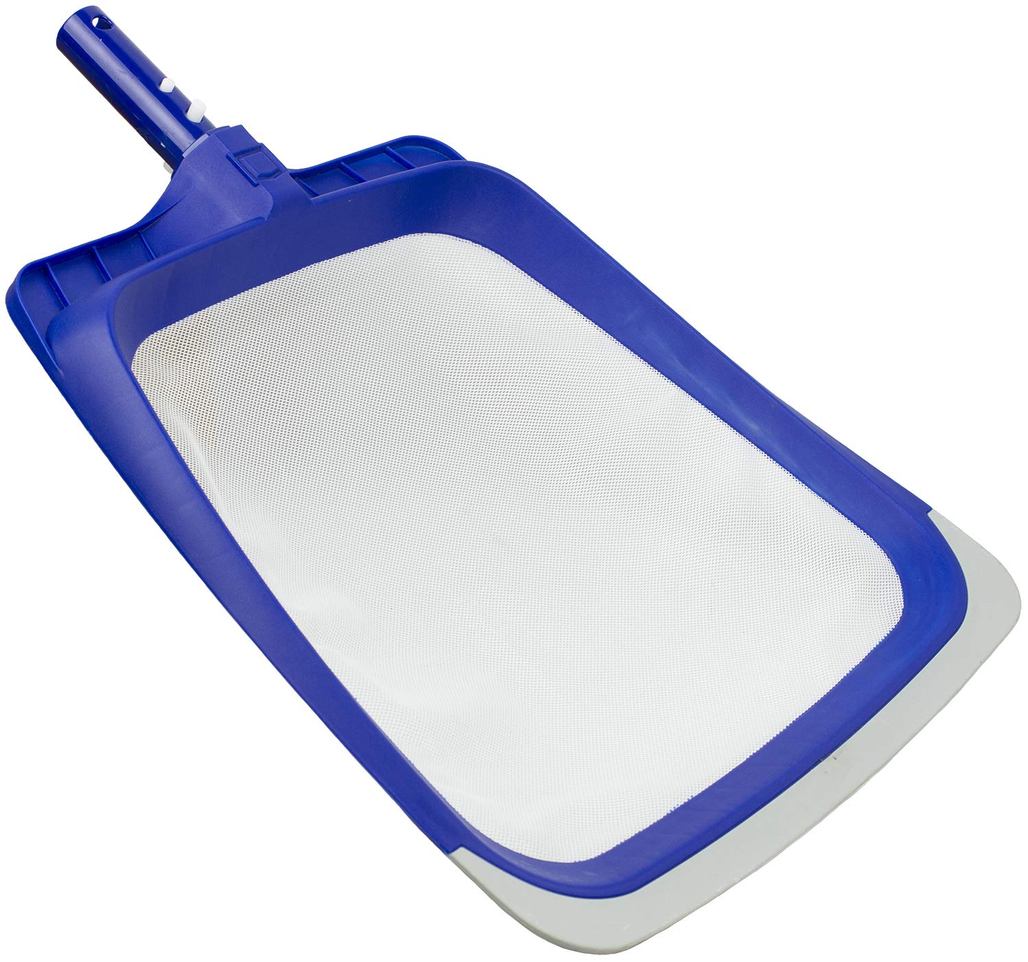 Poolmaster skimmer head attached to standard 1.25 inch pole for easy use