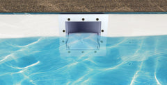 Poolmaster skimmer close-up of removable basket for easy debris removal benefit
