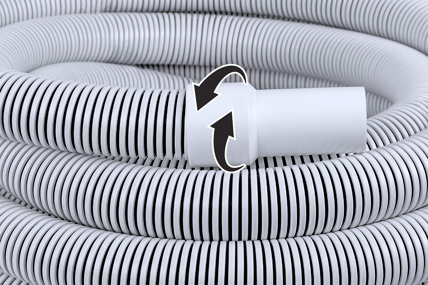 Poolmaster spiral-wound two-layer construction detail demonstrating crush resistance