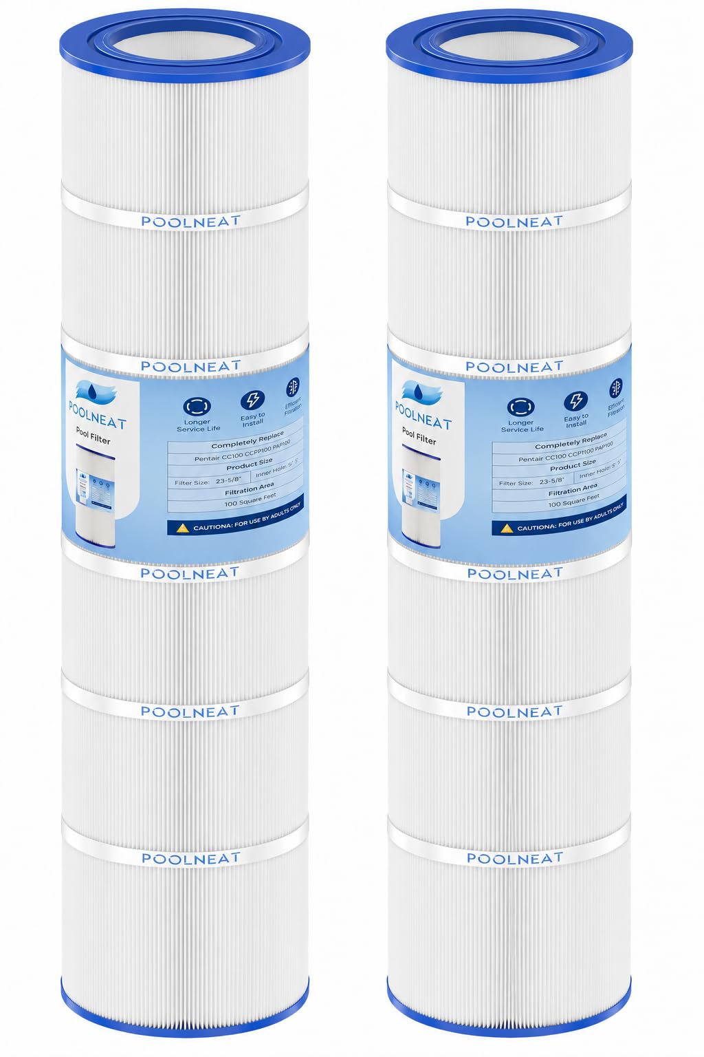 POOLNEAT R173216 front view showing cartridge label and fit benefits