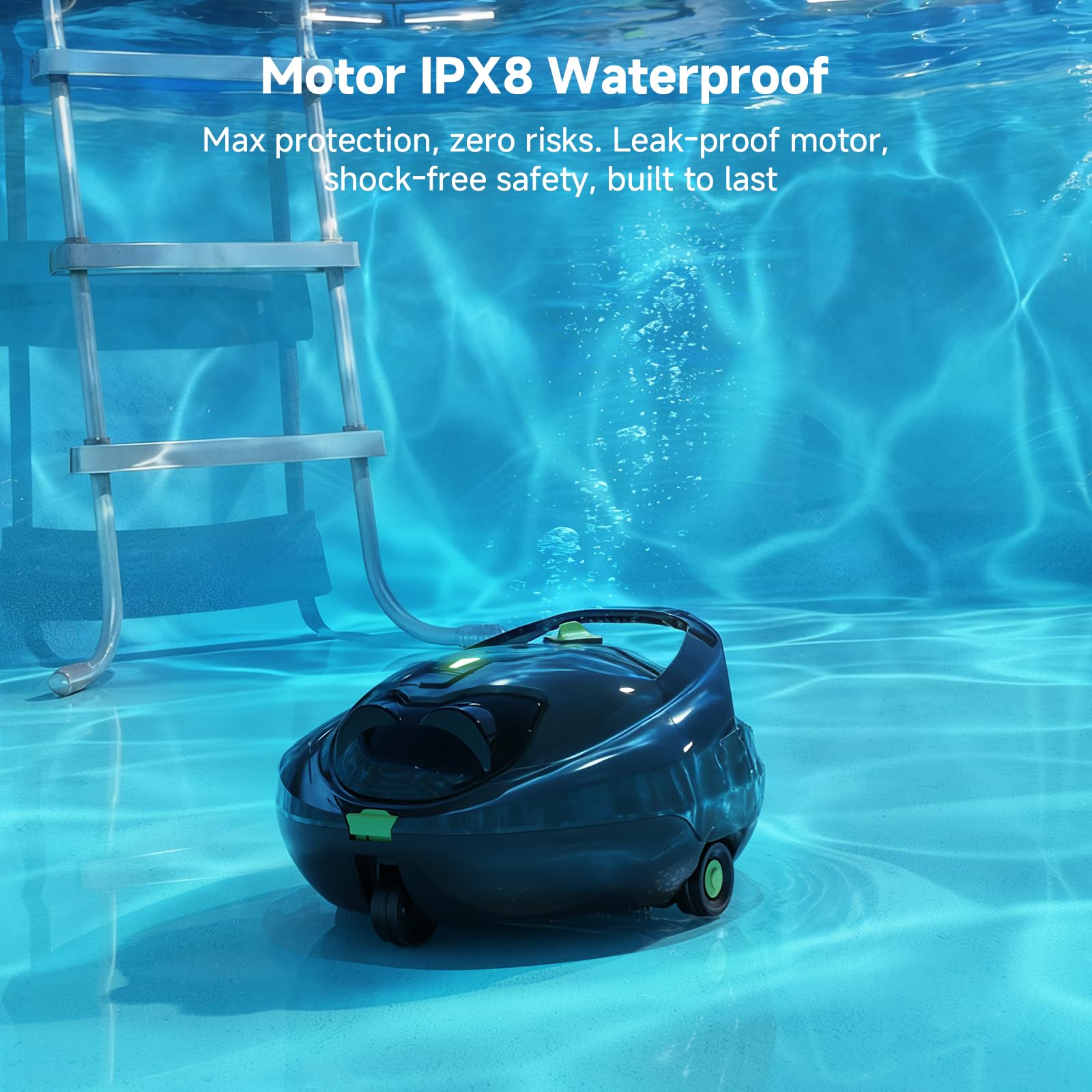 Pooloob PF1 floating buoy with 8ft tether for safe, mess-free lifting