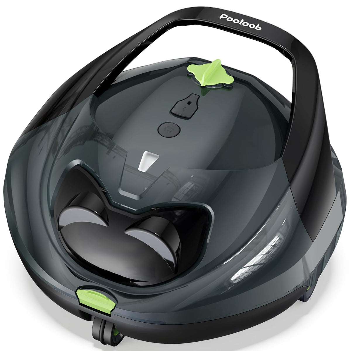 Pooloob PF1 front view showing exterior and wheels for easy retrieval