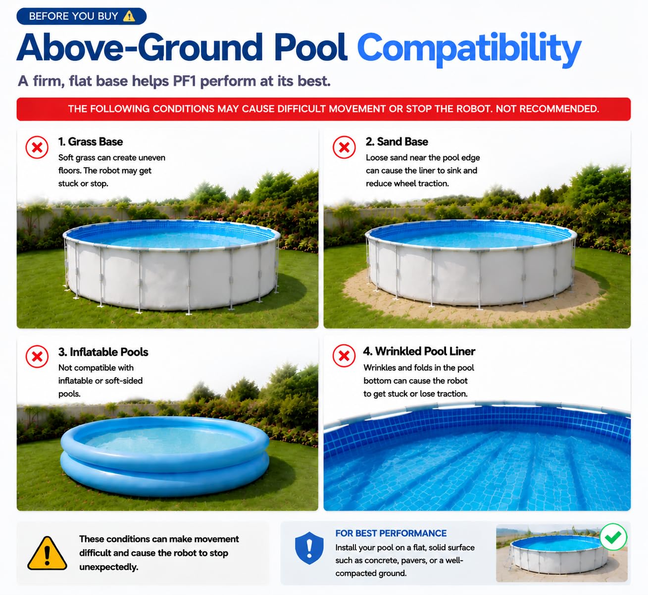 Pooloob PF1 Pro beside pool ladder showing size and scale for easy handling benefit