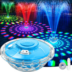 PoolPop front view floating fountain showing sleek design and easy placement