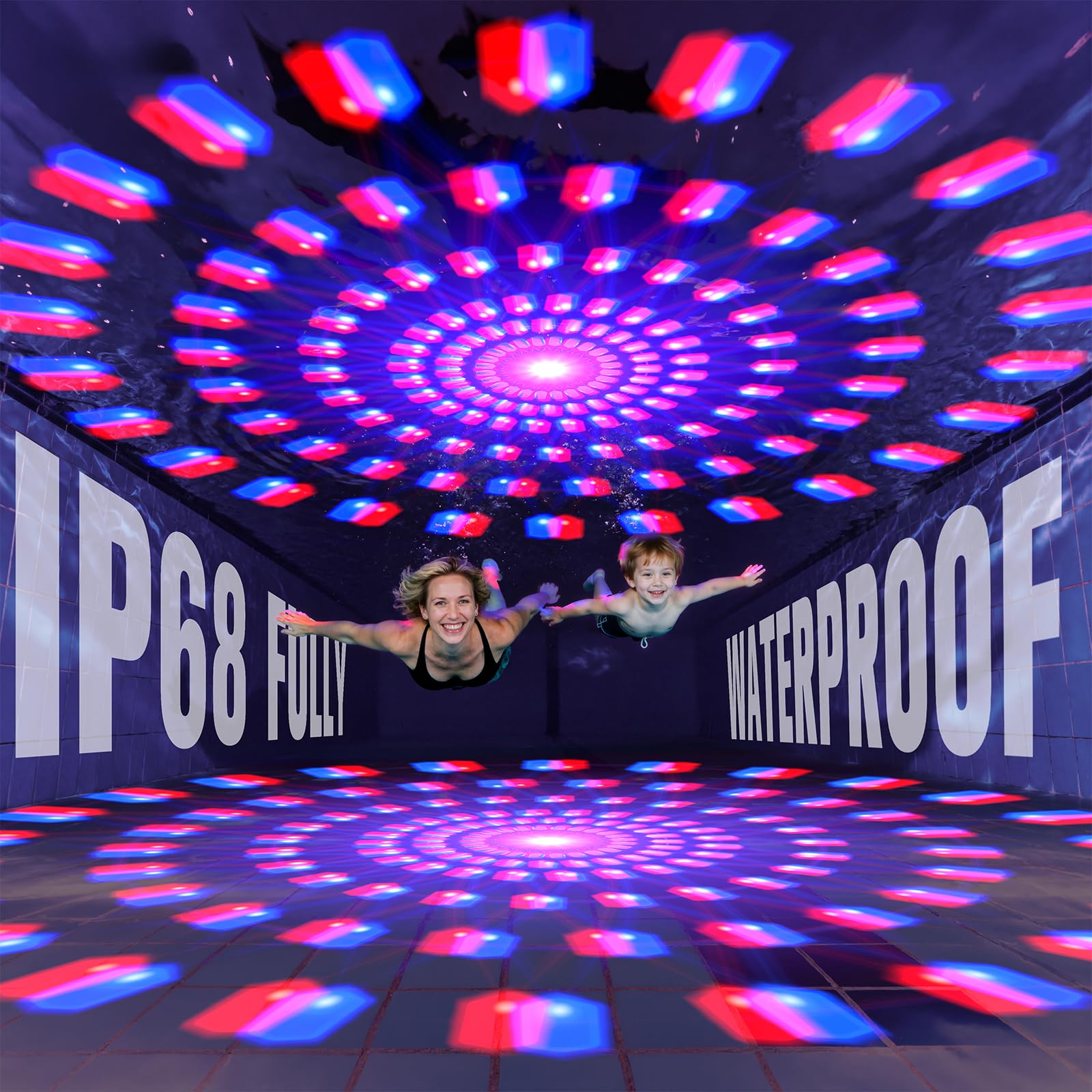 PoolPop high spray in use producing cooling mist for comfortable swims