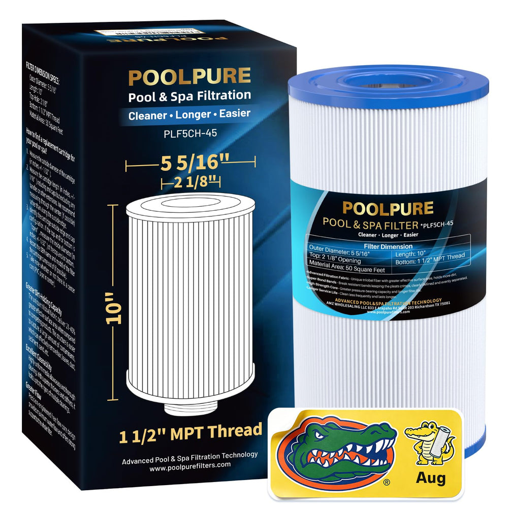 POOLPURE front view of 5CH-45 filter showing fit and compatibility benefits