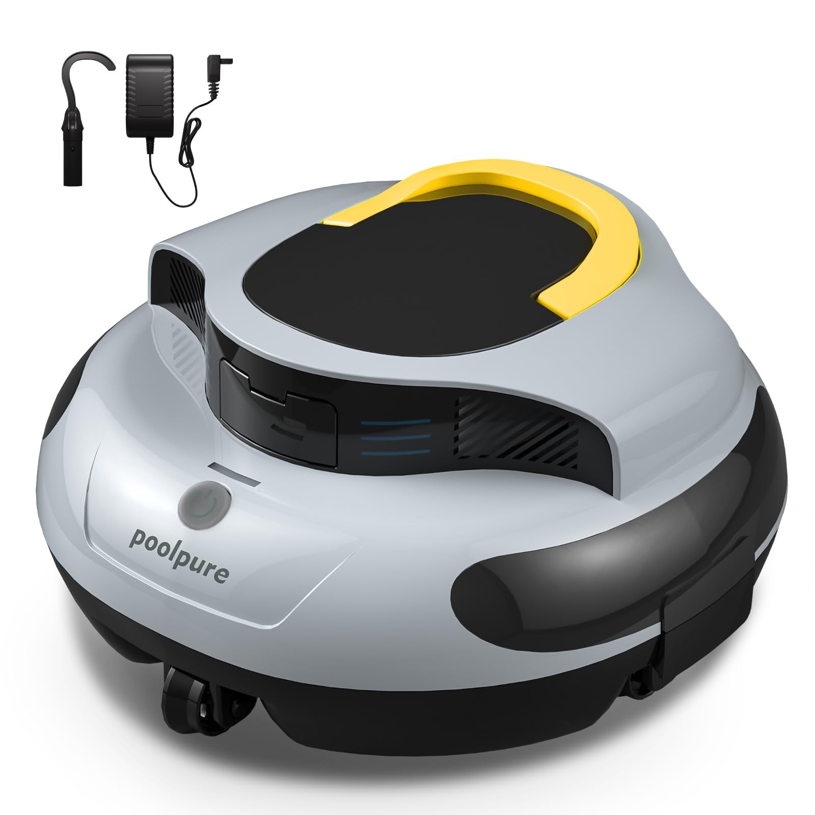 POOLPURE Aquaguard SE II front view showing compact cordless design and instant visibility benefit