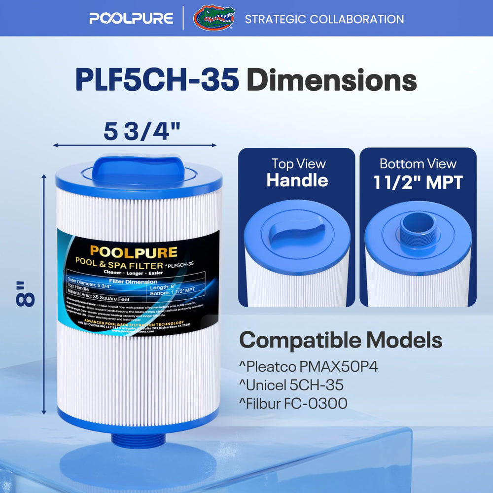 POOLPURE bottom thread and cap view demonstrating secure 1 1/2" MPT connection