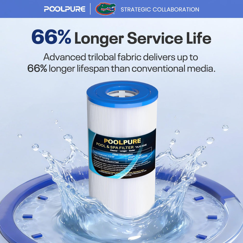 POOLPURE installed C-5345 inside spa showing restored water flow benefit