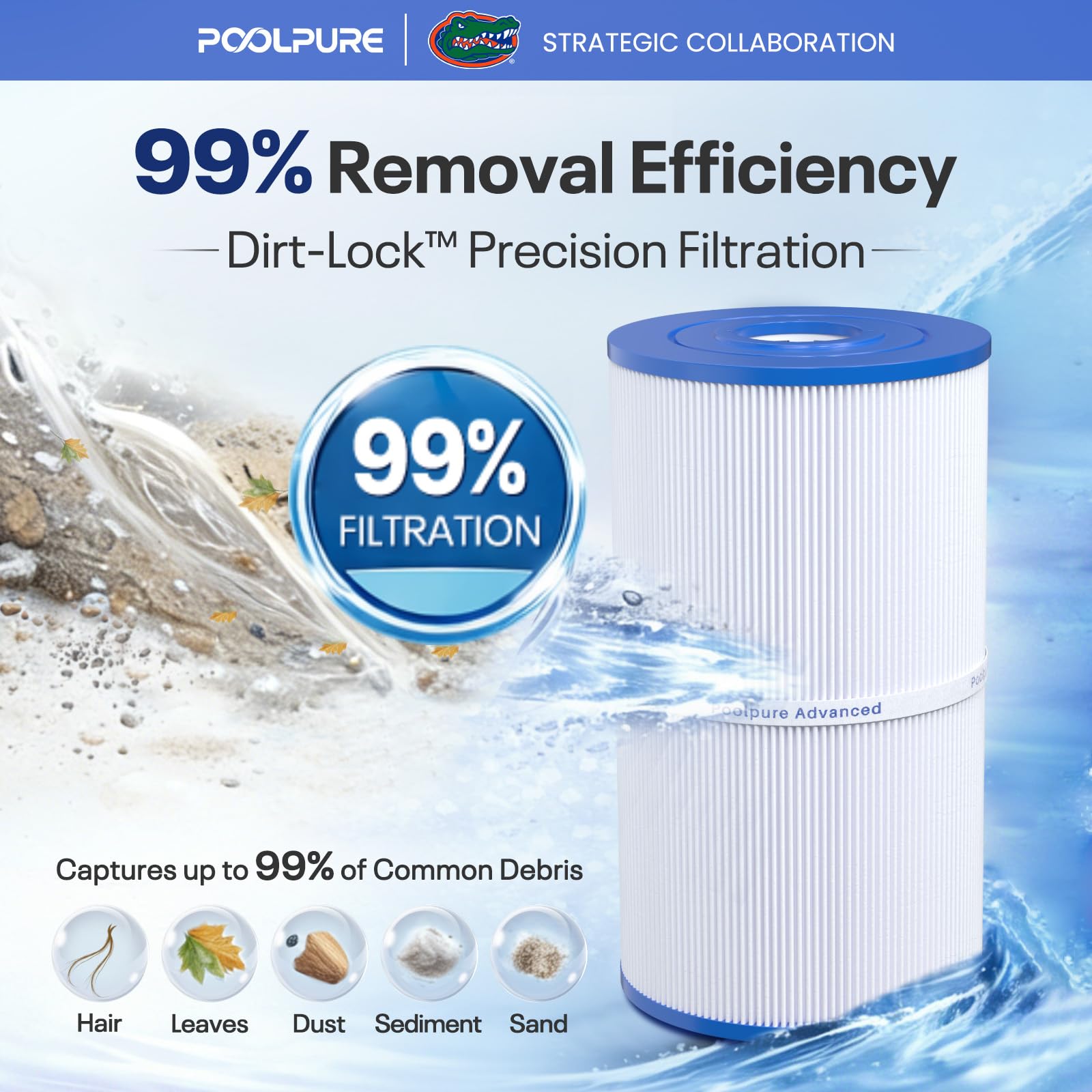 POOLPURE cartridge installed in spa demonstrating easy replacement