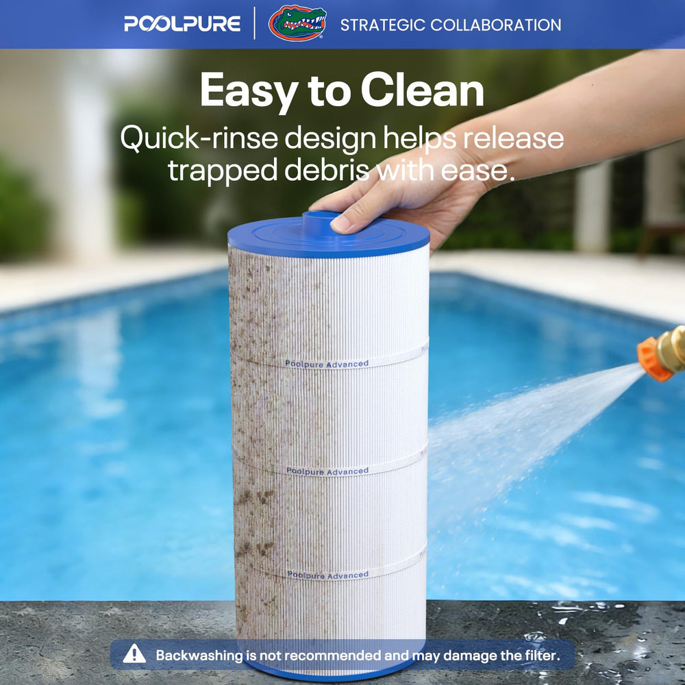 POOLPURE in backyard spa setting illustrating clearer water enjoyment