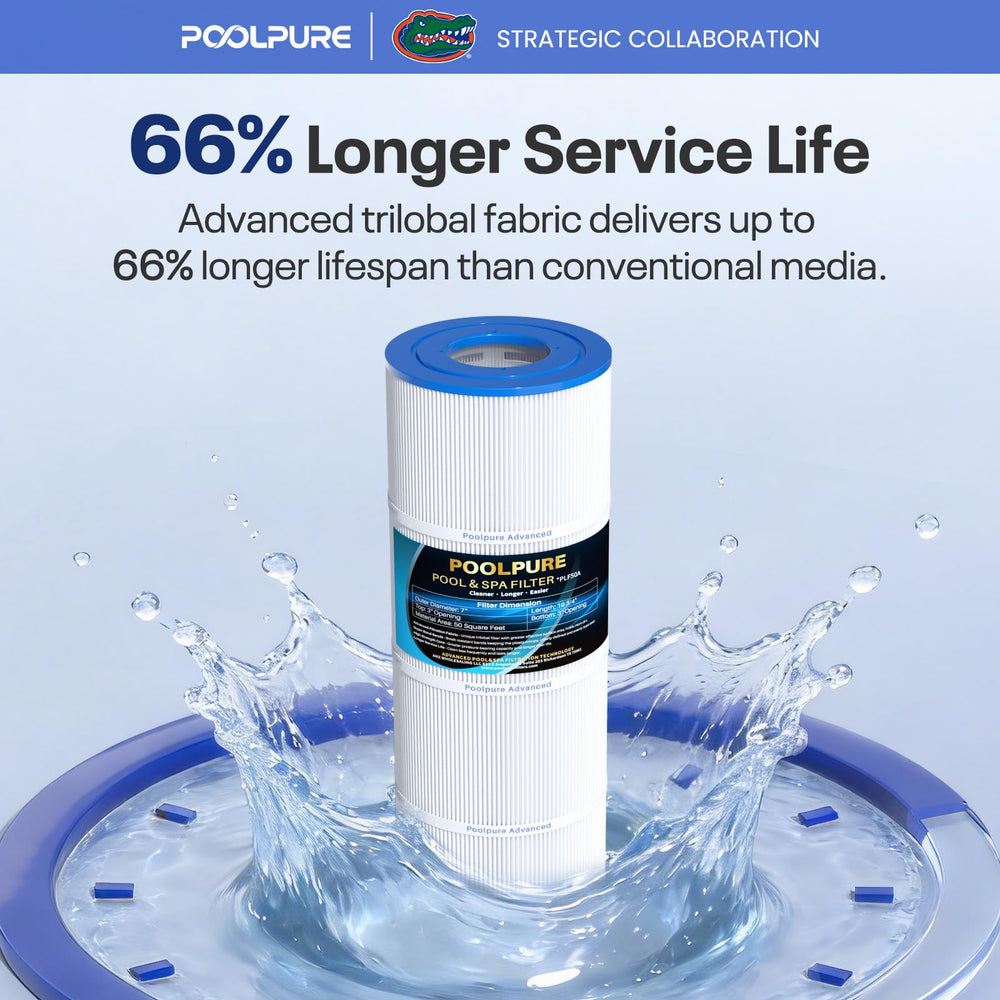 POOLPURE C500 installed inside a filter housing restoring clear pool water