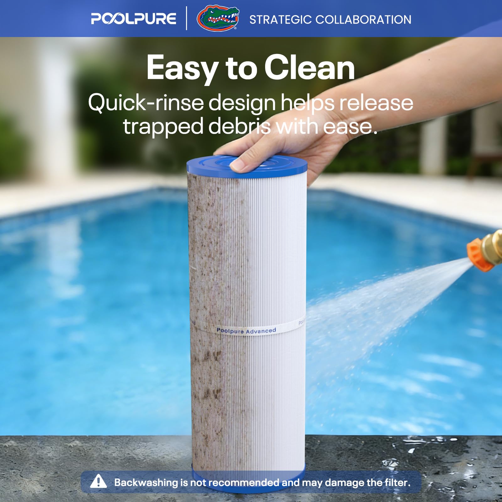 POOLPURE internal core and reinforced ABS end cap showing long-lasting durability