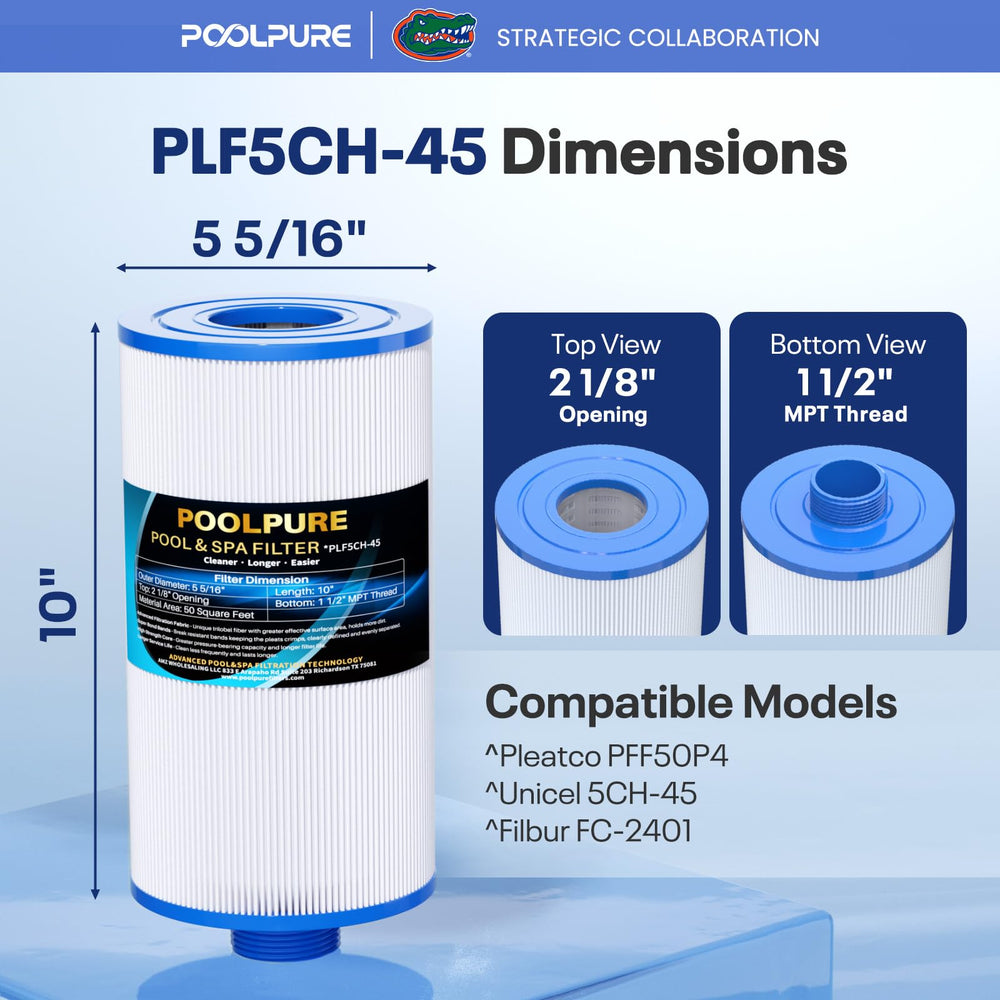 POOLPURE bottom 1.5-inch MPT thread view showing reliable connection benefit