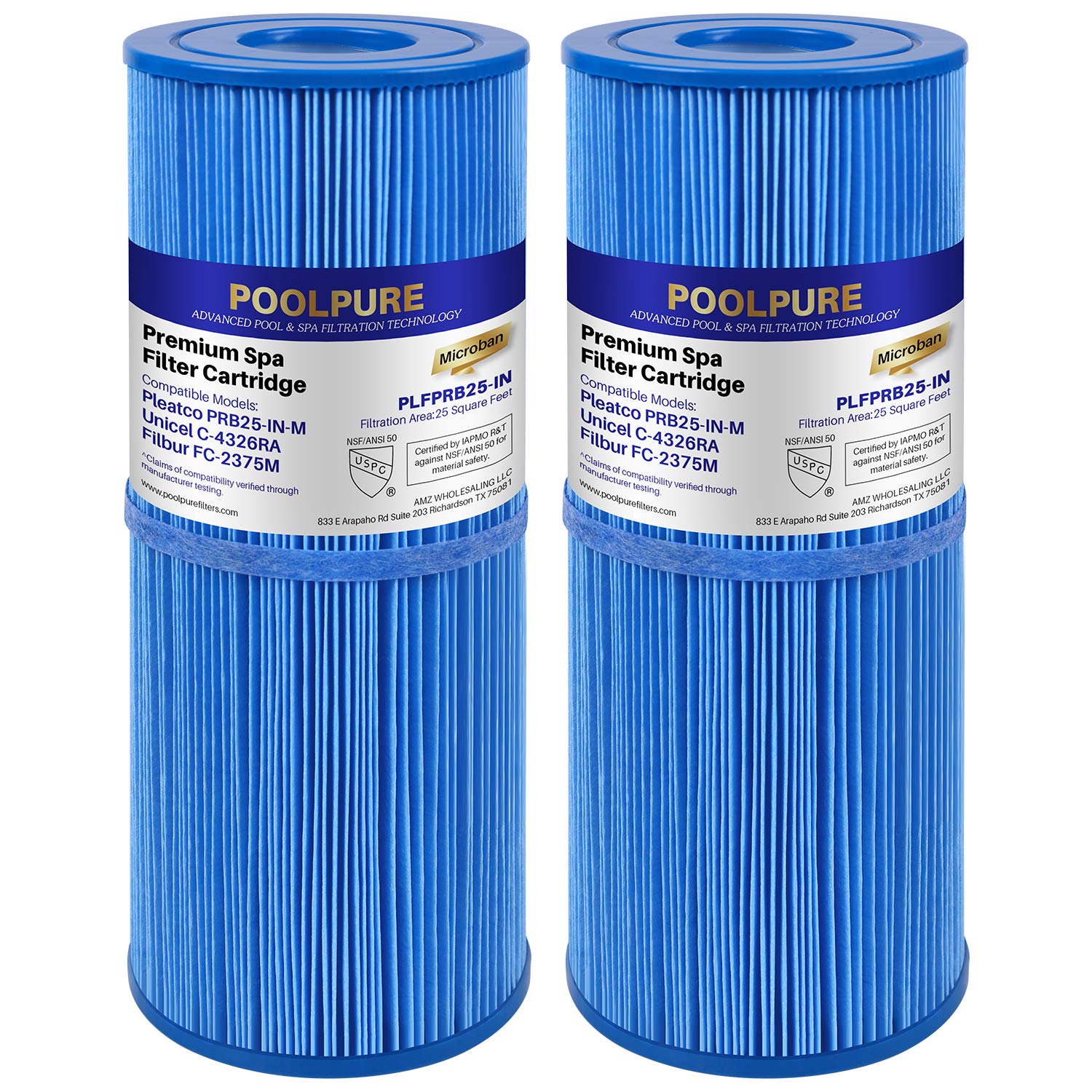 POOLPURE filtro frontal en empaque mostrando fit y compatibilidad