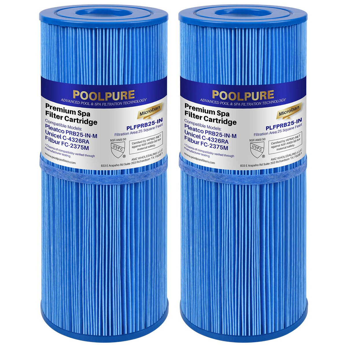 POOLPURE filtro frontal en empaque mostrando fit y compatibilidad