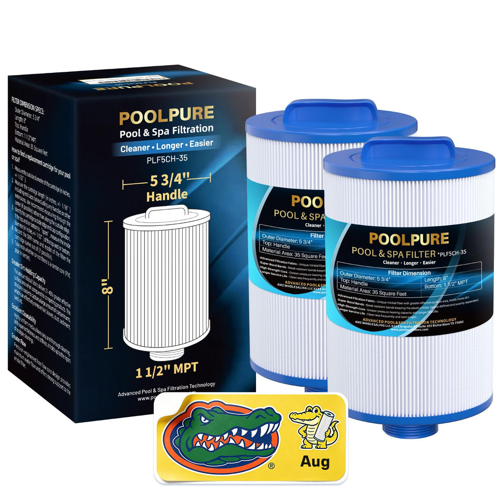 POOLPURE front view cartridge showing compact design and easy swap benefit