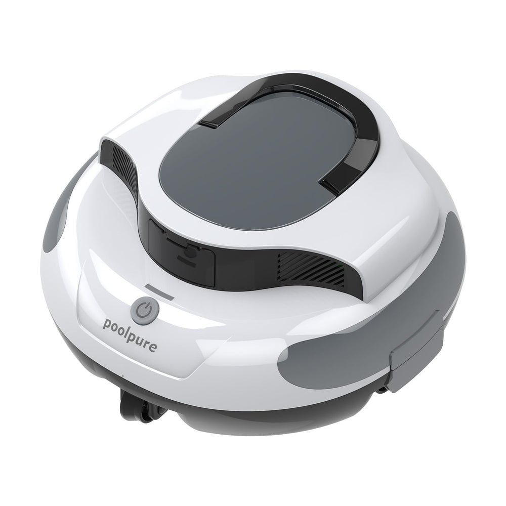 POOLPURE front view showing compact white housing and efficient intake