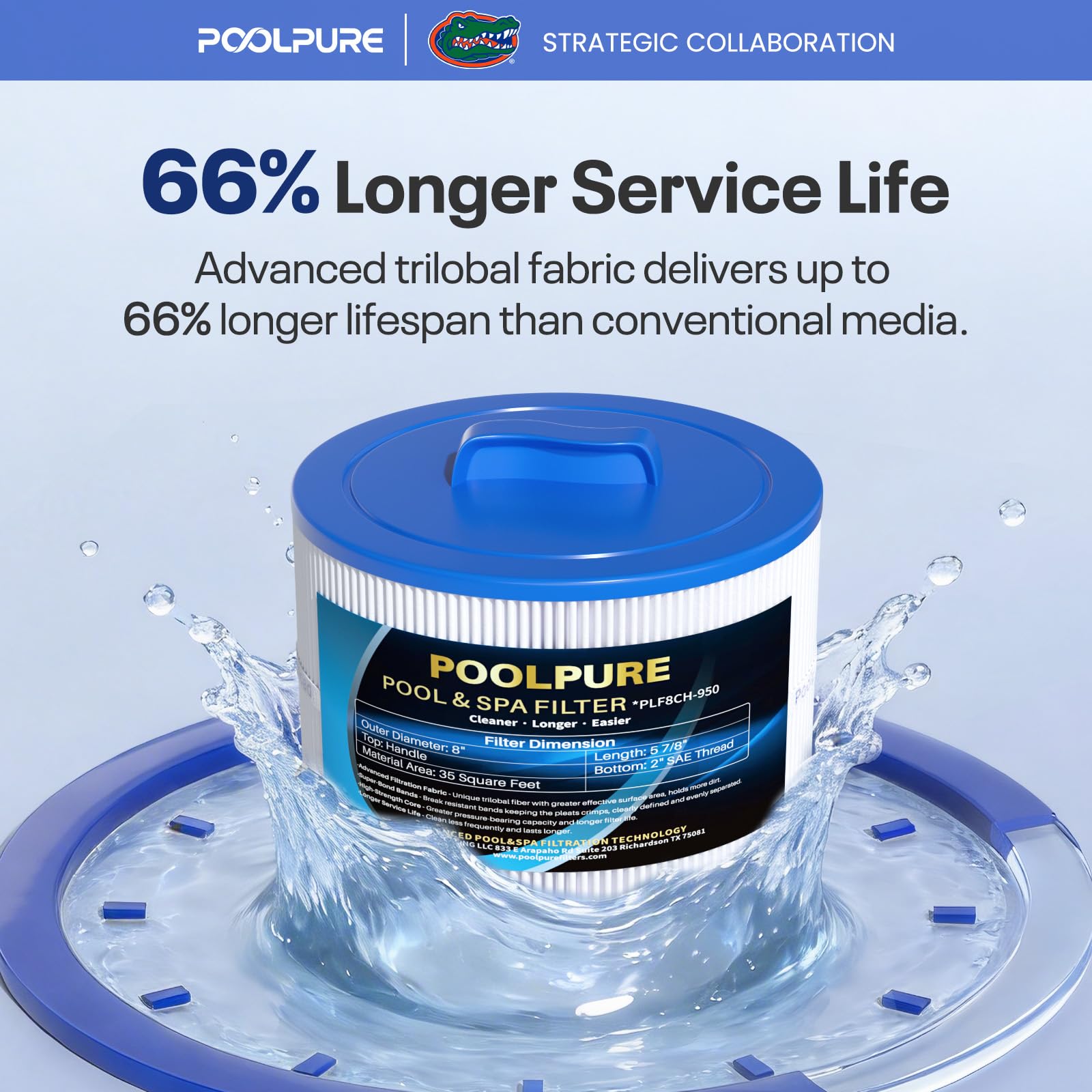 POOLPURE installed in spa showing immediate water clarity benefit after replacement