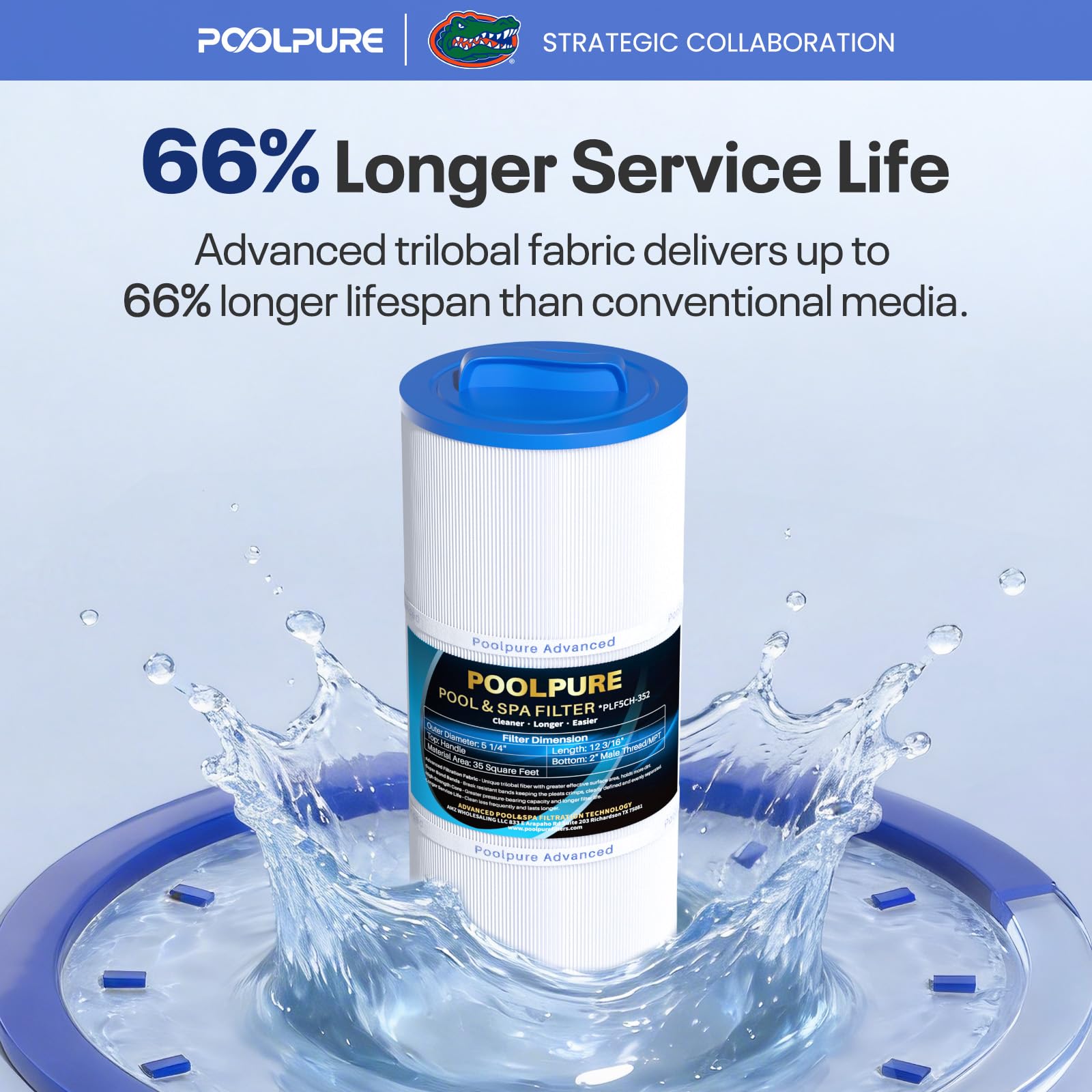 POOLPURE installed in a spa demonstrating restored water flow