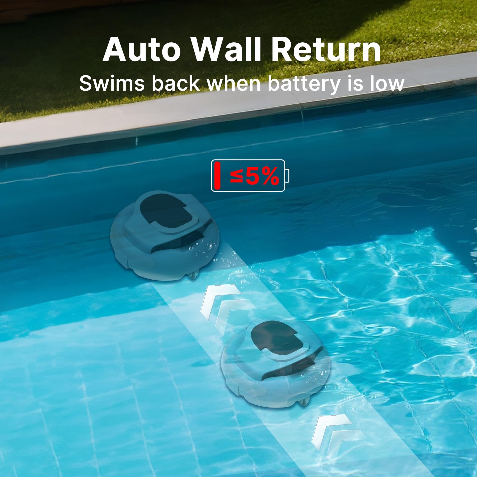 POOLPURE navigation wheel detail showing precision steering and reliable coverage