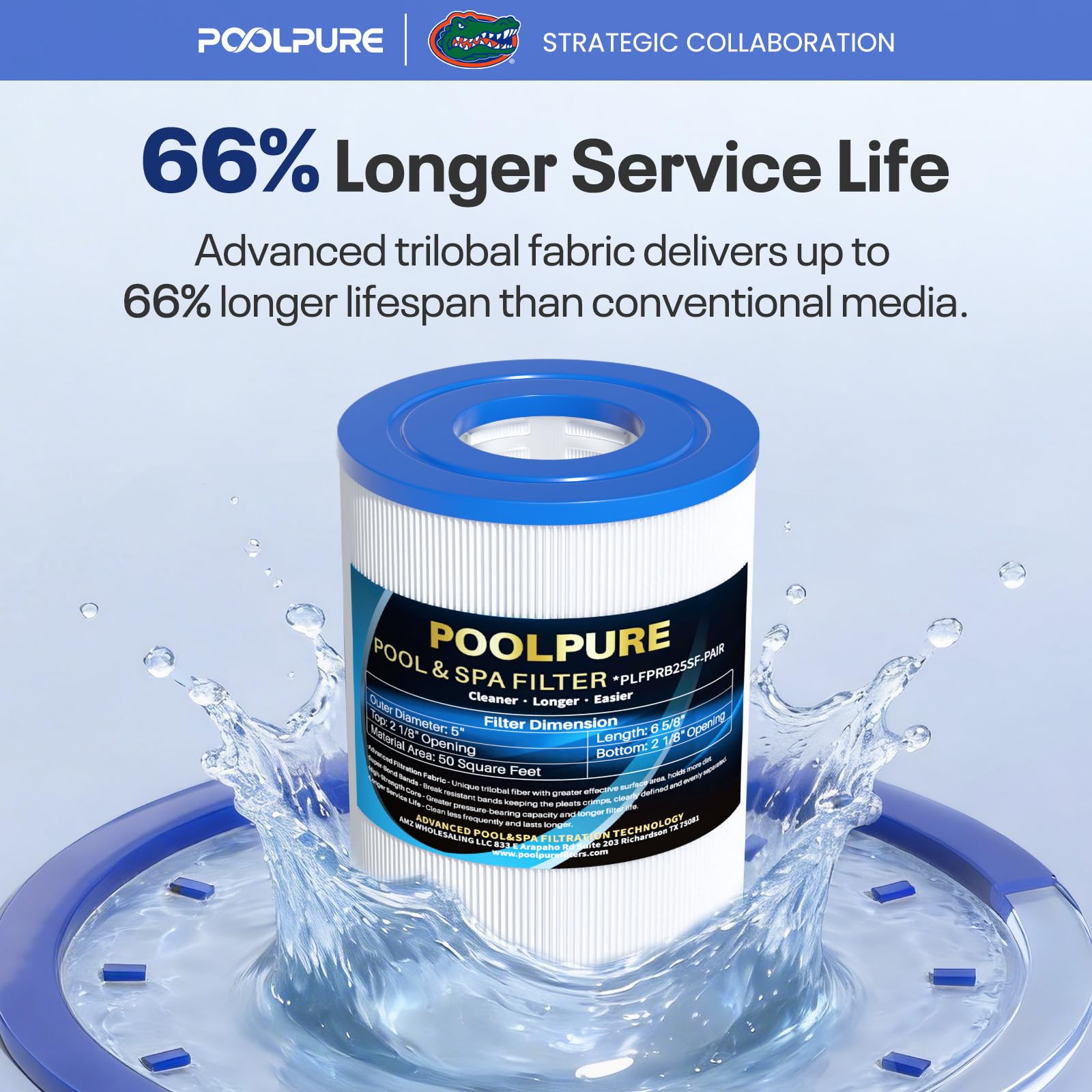 POOLPURE packaging and label displaying compatibility and certification info