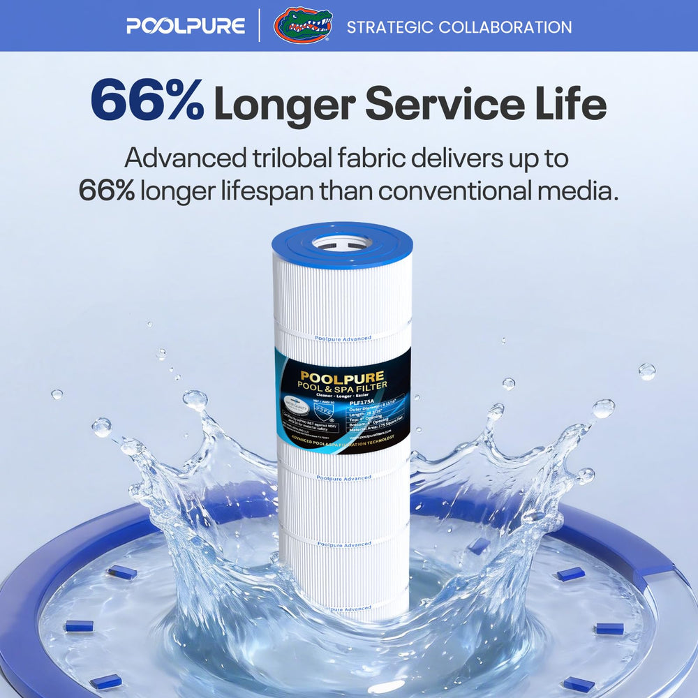 POOLPURE installed in filter housing demonstrating restored filtration performance