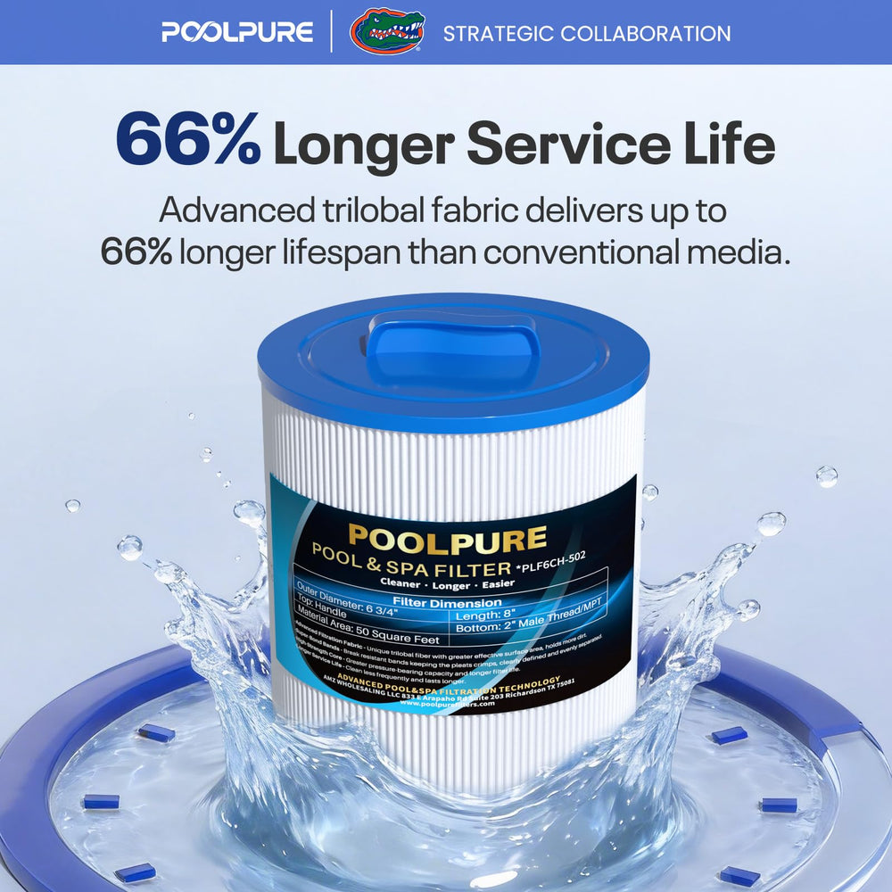 POOLPURE installed inside spa filter housing demonstrating proper fit