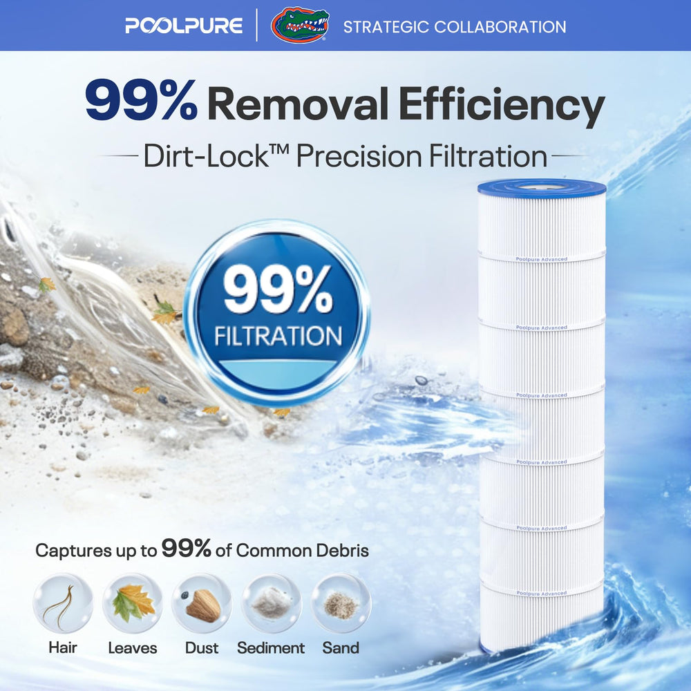 POOLPURE reinforced core and ABS endcap detail showing robust construction benefit