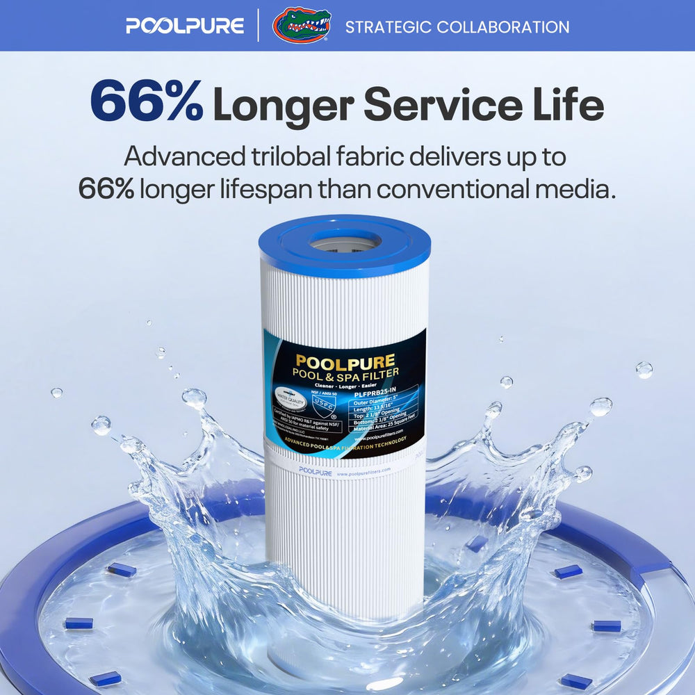 POOLPURE enjuague del filtro demostrando limpieza rápida y eficaz