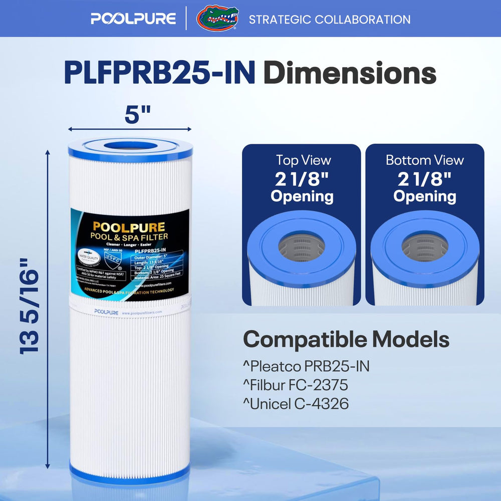 POOLPURE vista de orificios superior e inferior fácil instalación