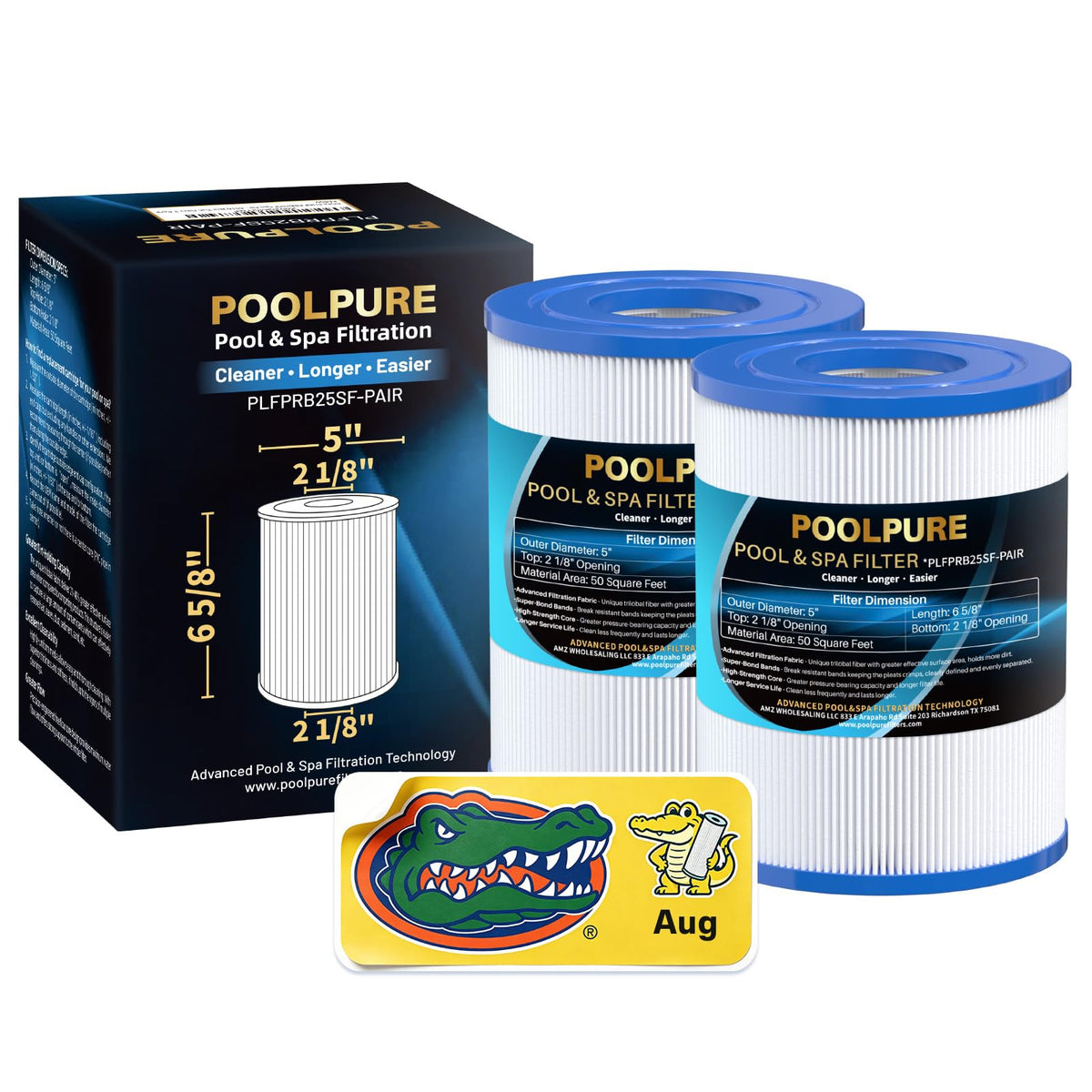 POOLPURE PRB25SF front view showing cartridge and easy replacement benefit