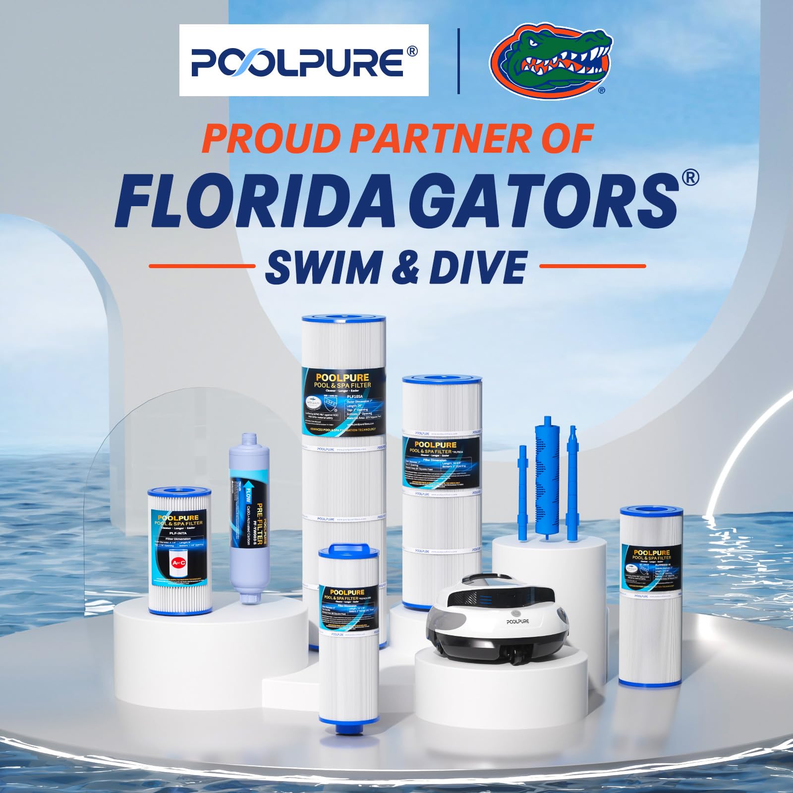 POOLPURE close-up of trilobal filtration fabric for improved dirt capture
