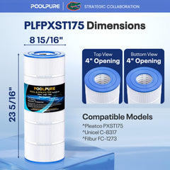 POOLPURE PXST175 bottom opening view indicating OEM-style compatibility