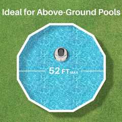 POOLPURE top close-up of filter access for easy cleaning benefit