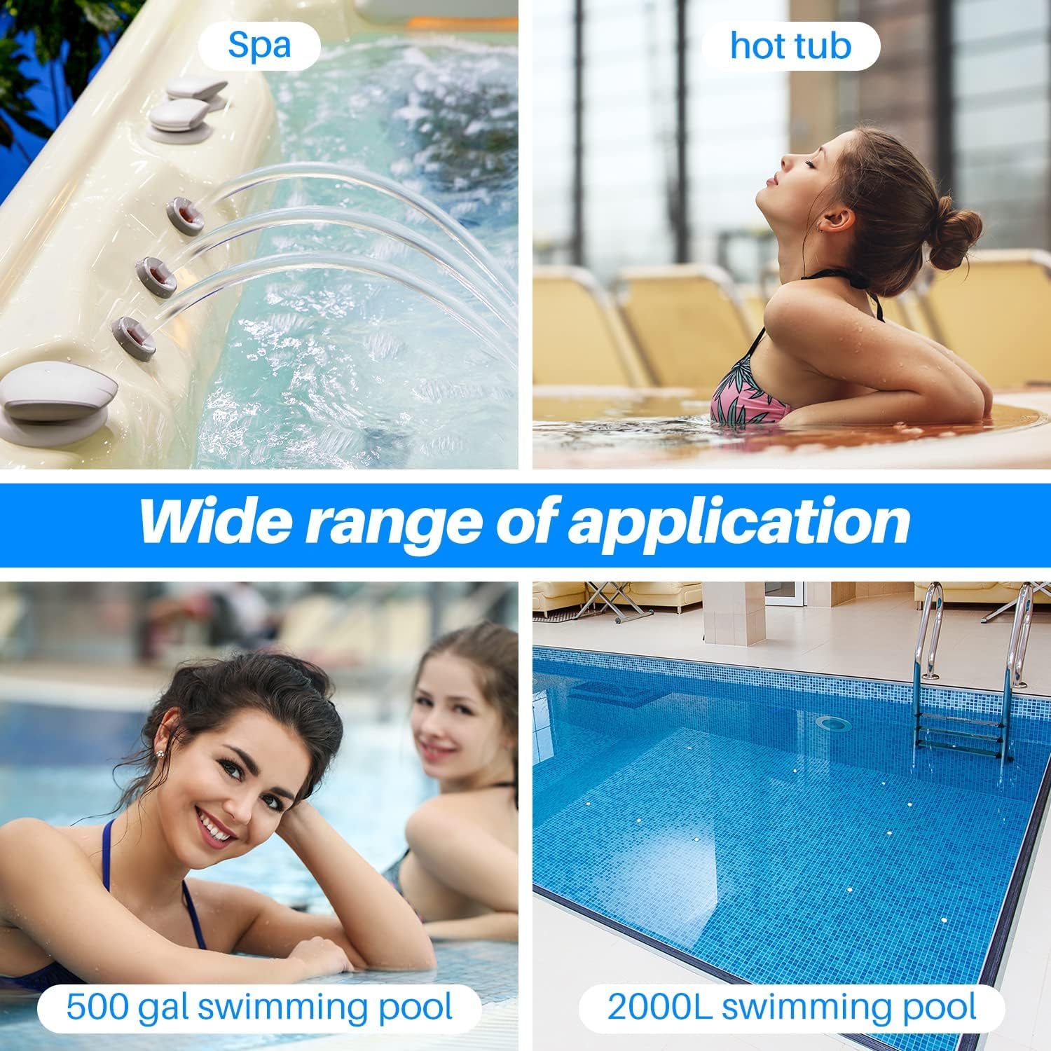 POOLPURE stick beside a hand to demonstrate size and simple handling