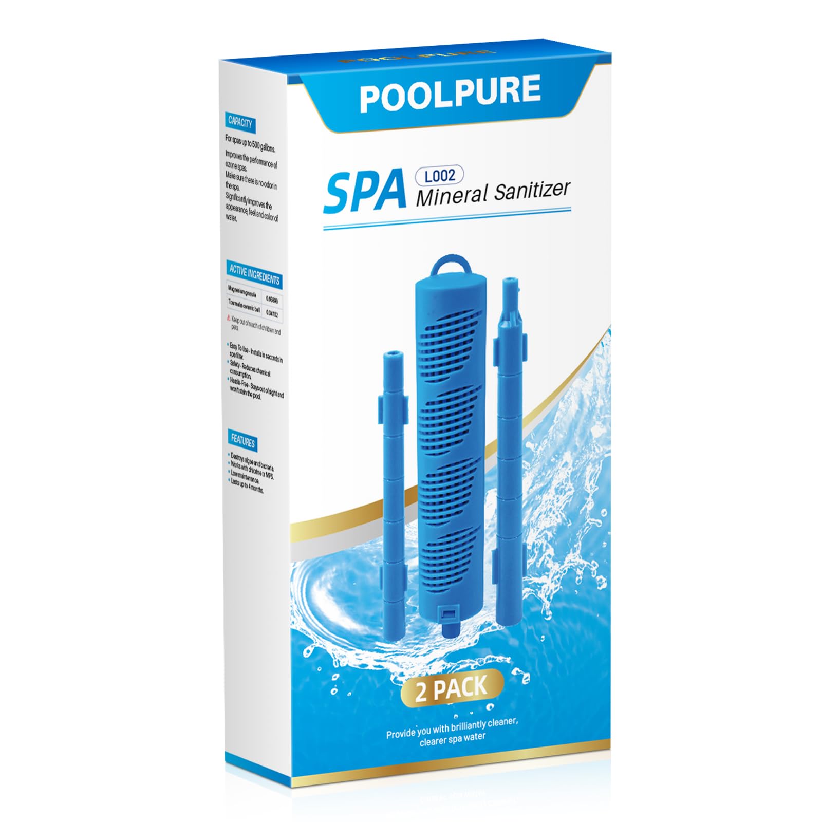 POOLPURE clear spa water surface after use showing improved clarity benefit