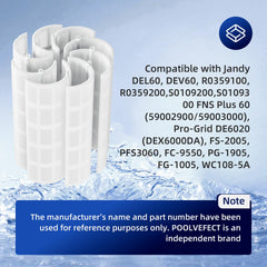 POOLVEFECT close-up of trilobal filtration fabric capturing finer debris
