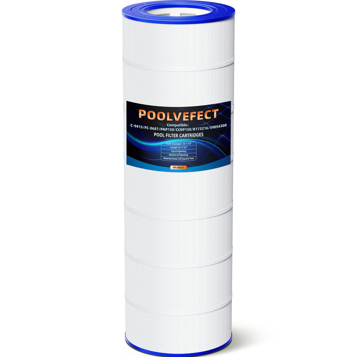 POOLVEFECT front view of cartridge showing fit and ready-to-install benefit