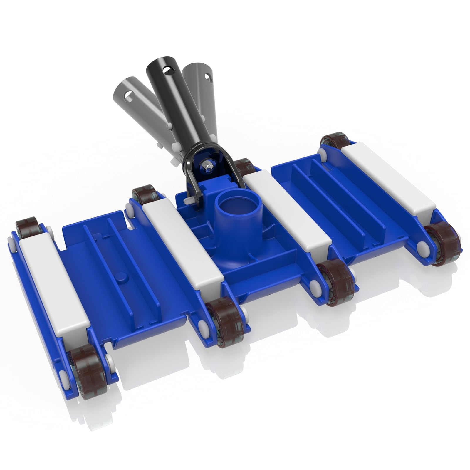 Poolvio 14" vacuum head front view showing durable build and reliable cleaning