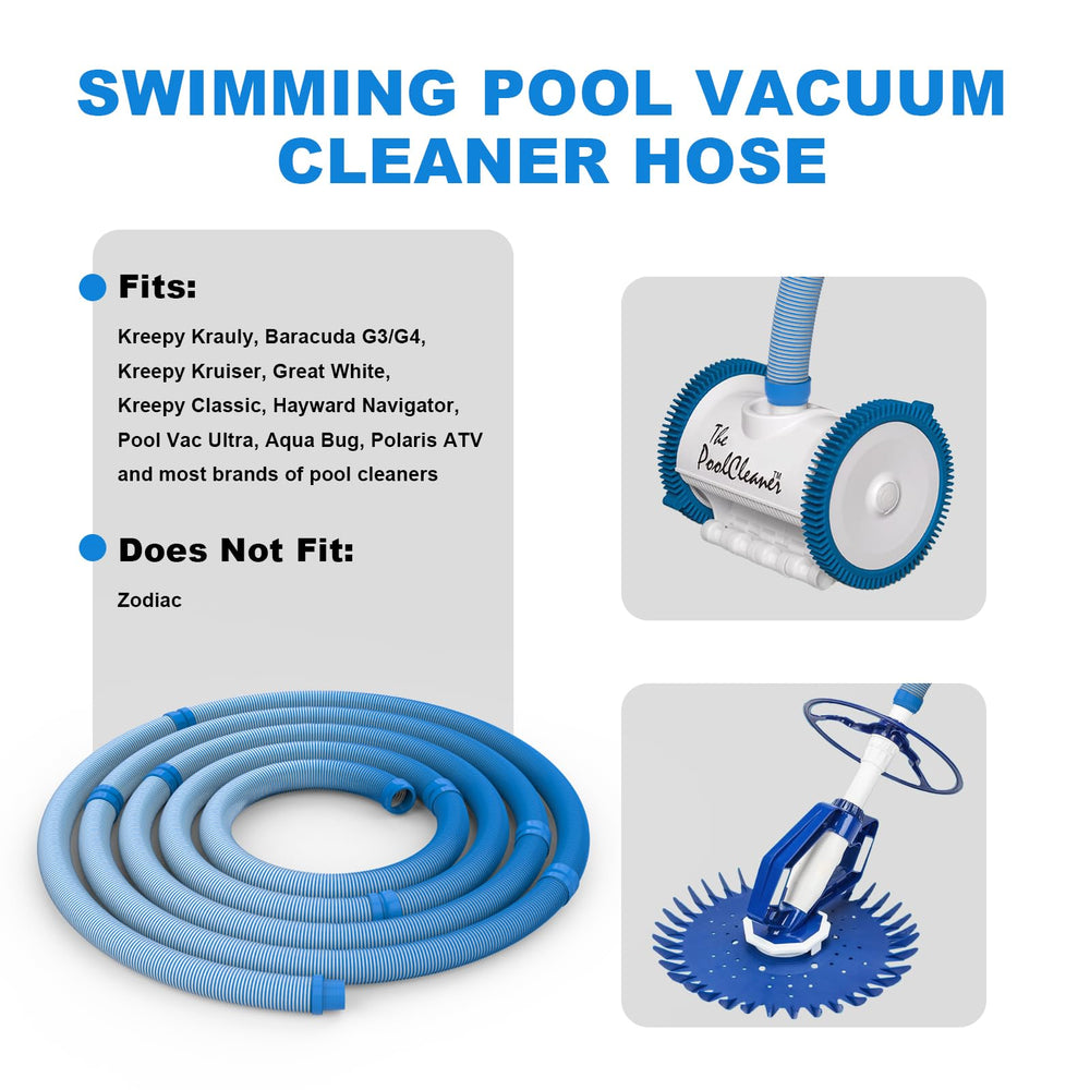 Poolvio hose attached to cleaner in pool for effective suction