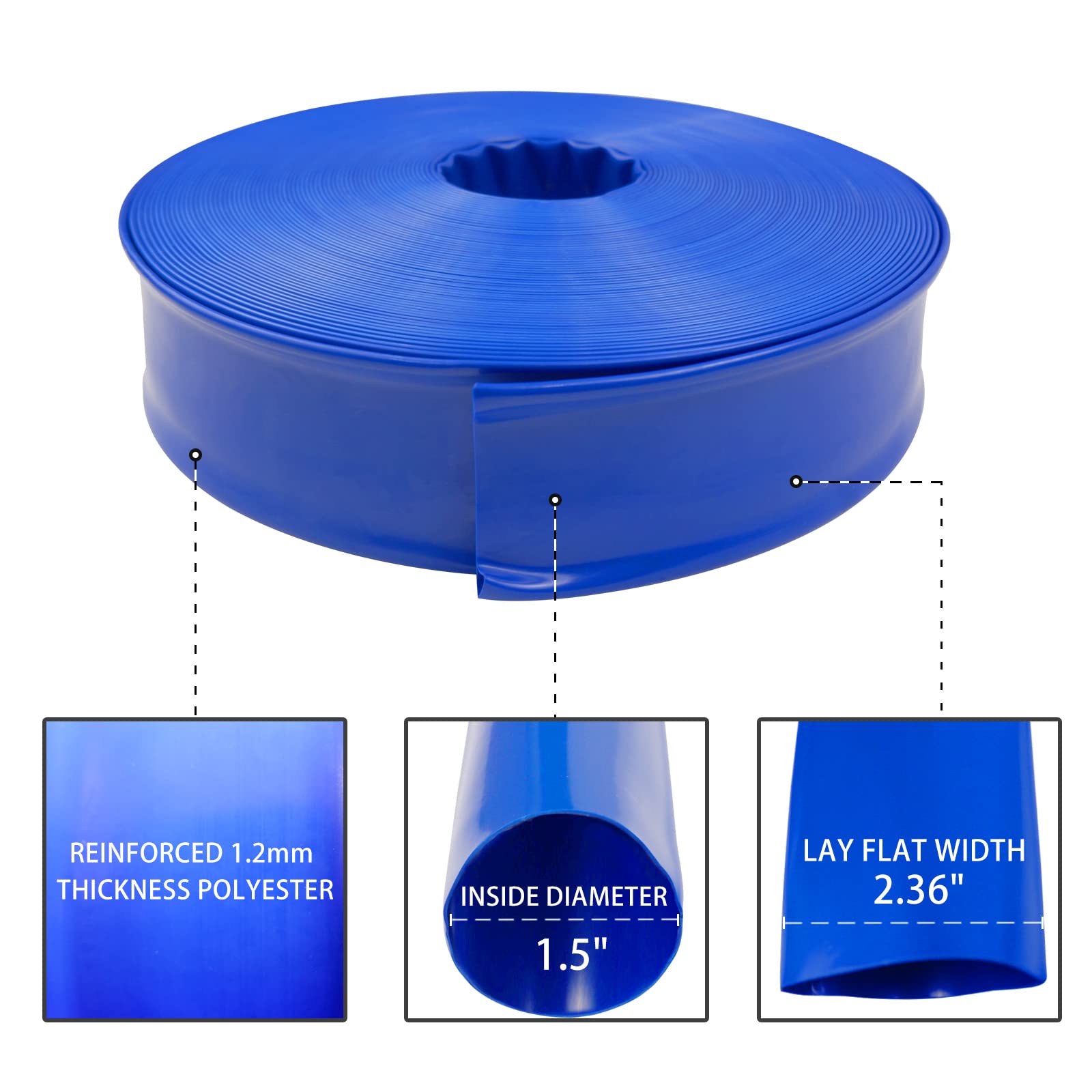 Poolvio hose secured with clamp demonstrating leak-free professional connection