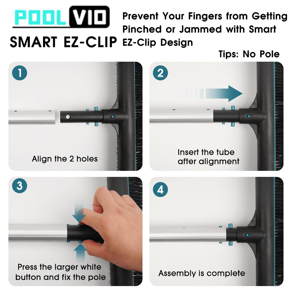 Poolvio detached 360 end piece displayed for flexible configuration and focused cleaning
