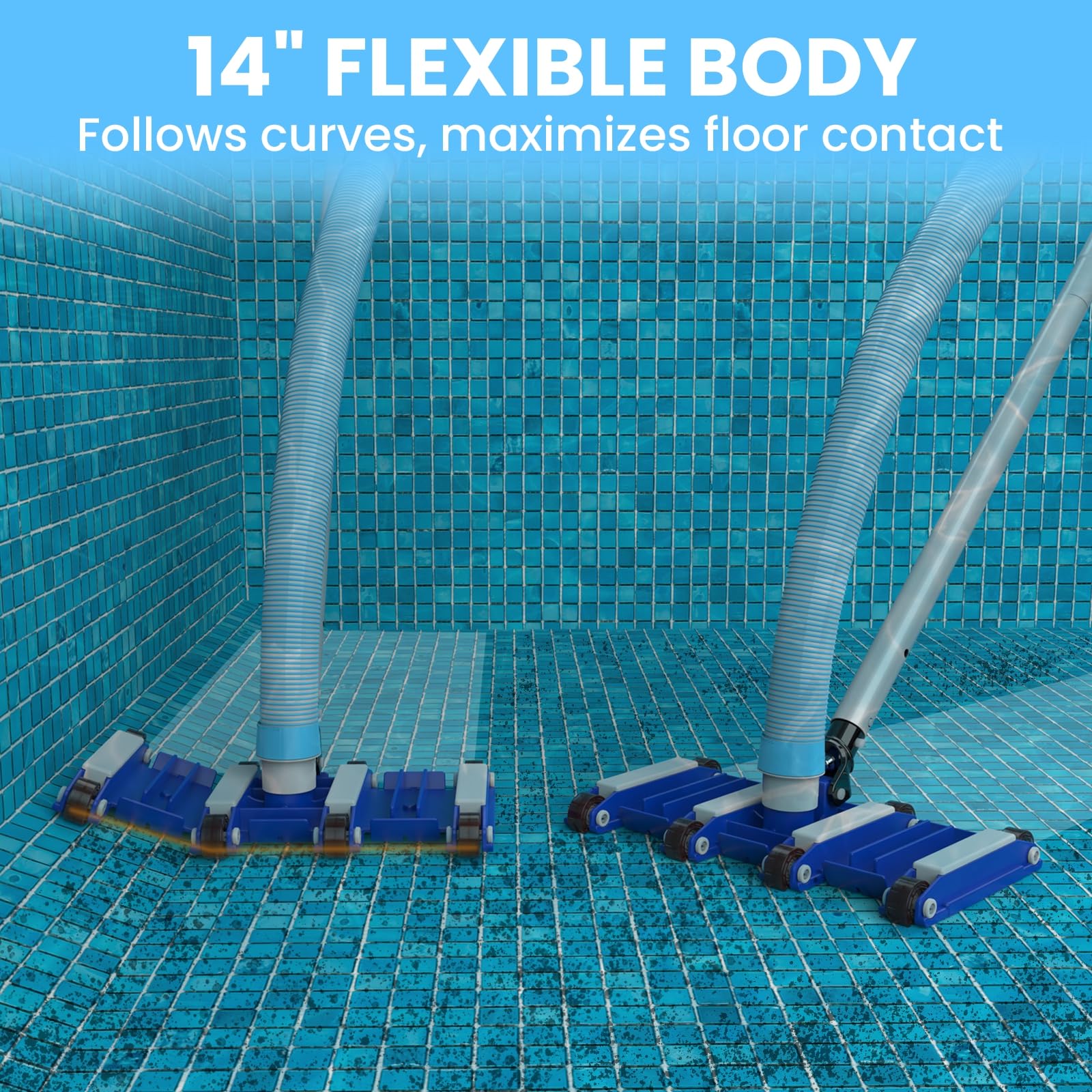 Poolvio hose port connection with 1.5" port for universal hose compatibility