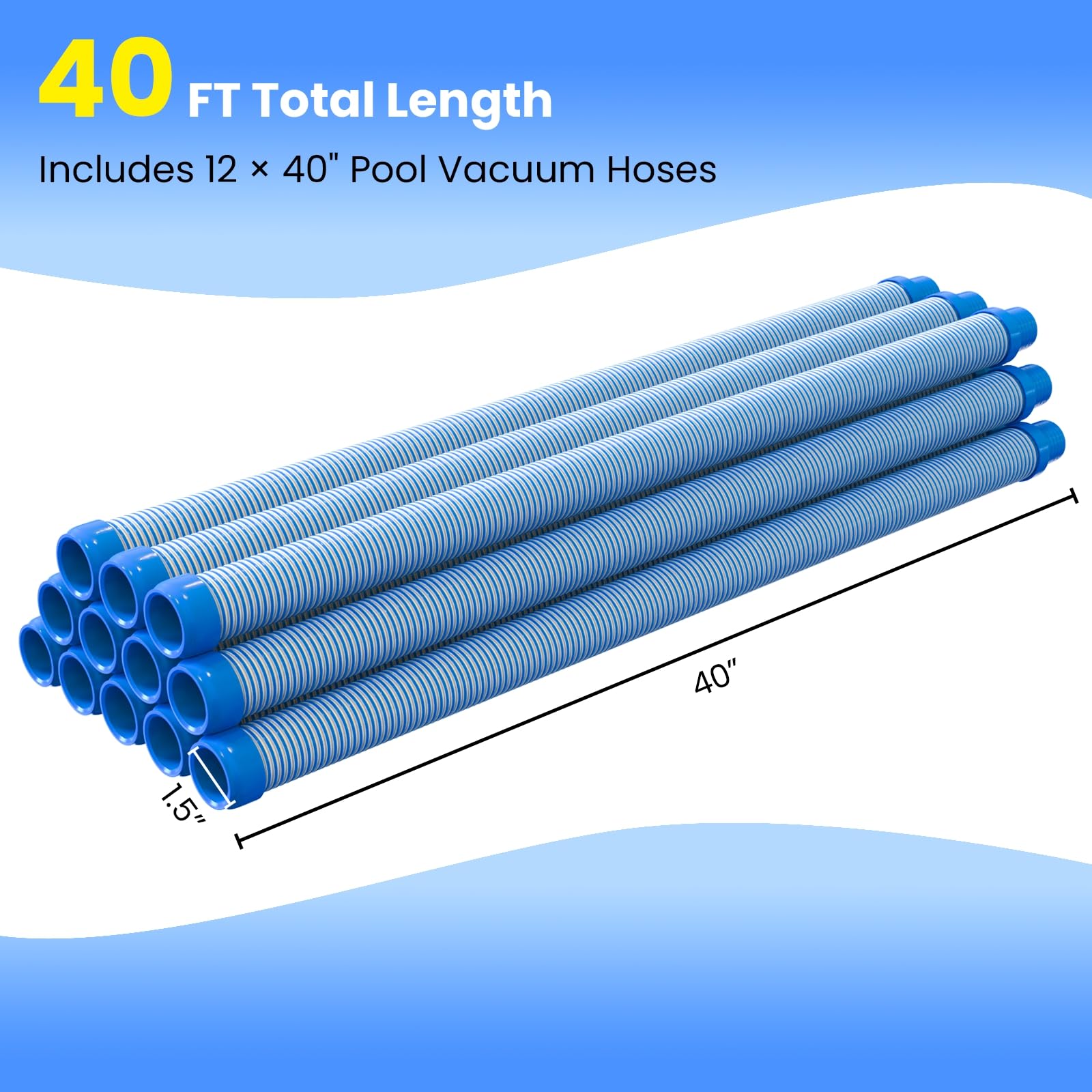 Poolvio hose section texture close-up showing durable PE and EVA material for strength