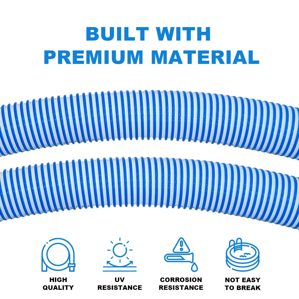 Poolvio hose sections laid out to show total 26ft configurable length
