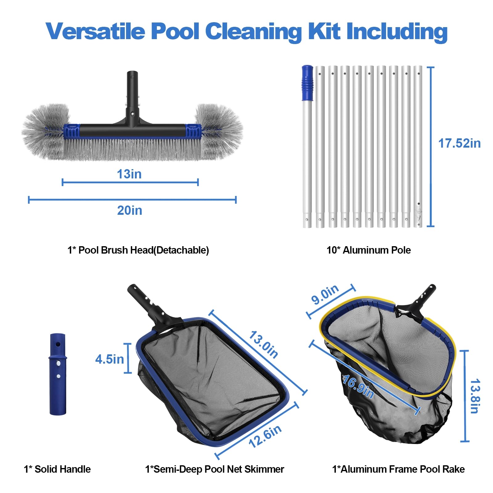 Poolvio close-up of 270-micron mesh leaf net capturing fine debris efficiently