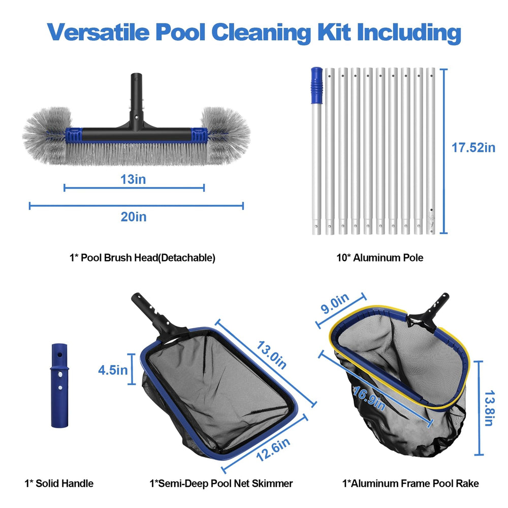 Poolvio close-up of 270-micron mesh leaf net capturing fine debris efficiently