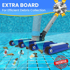 Poolvio smooth wheels side view gliding without scratching pool surfaces