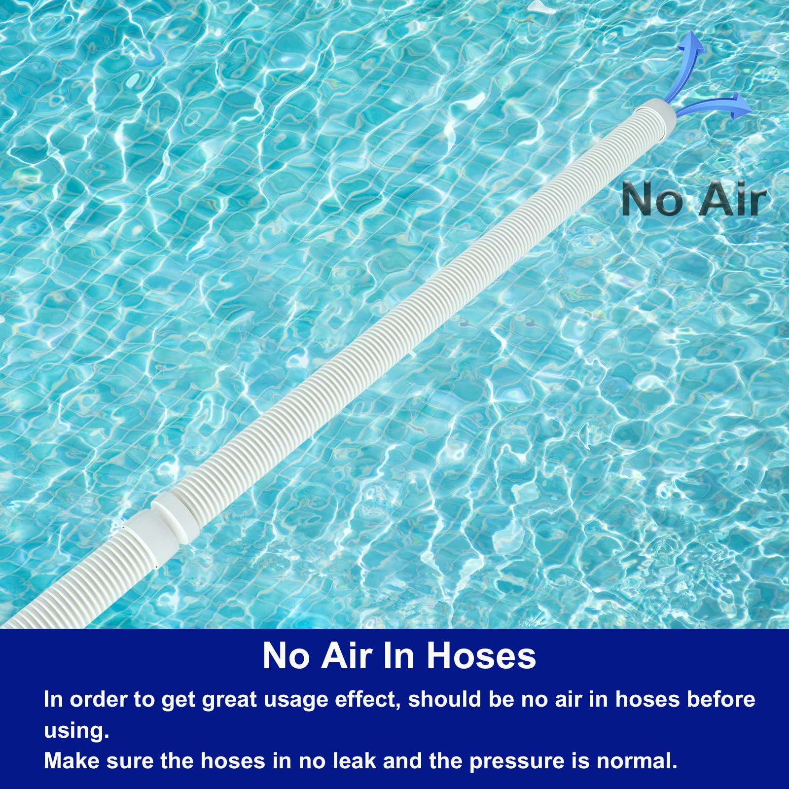 POOLWHALE male and female ends detail for quick tool-free assembly benefit